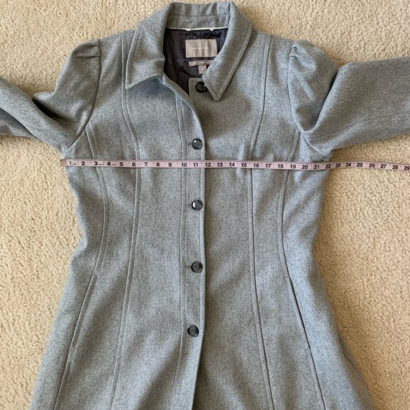 Banana Republic Grey Wool Peacoat Sz XL - Picture 6 of 8